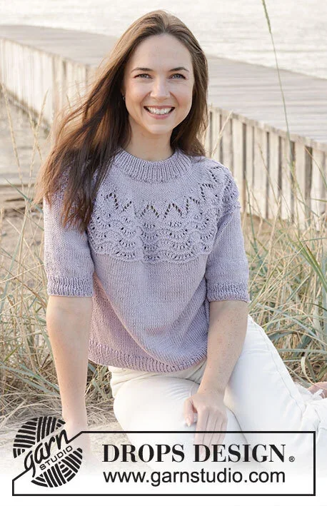 241-32 Hope Bay Top by DROPS Design Premium