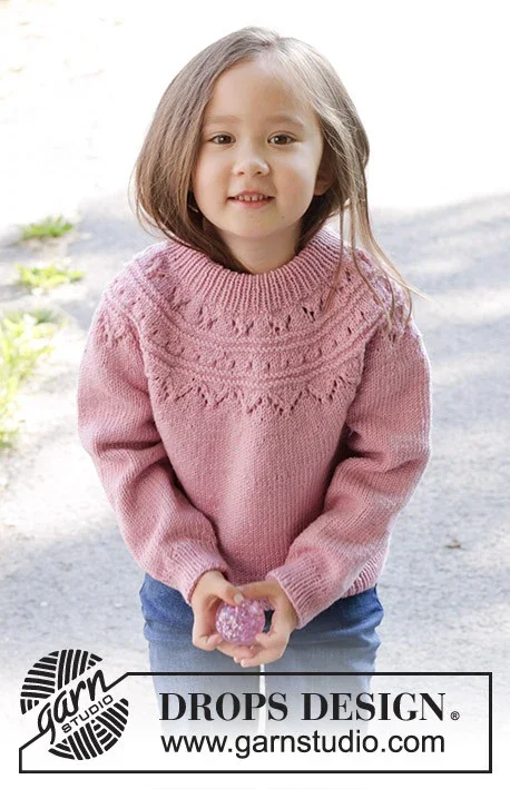 Nyhet 47-8 Running Circles Sweater by DROPS Design