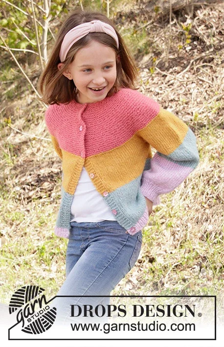 34-24 Candy Bar Jacket by DROPS Design Nedsatt pris