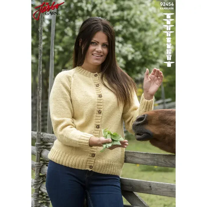92454 Basisplagg med Raglan i Kambgarn Fynd