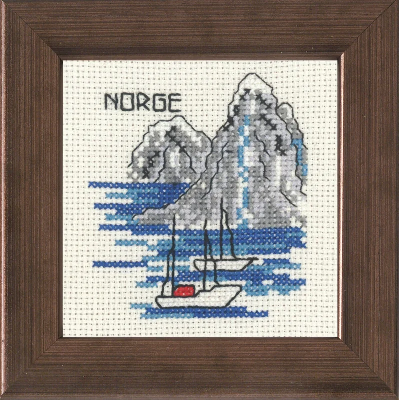 Broderikit Båt Norge 10 x 10 cm R5370 Lägg i varukorgen