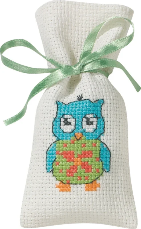 Broderisats Blå uggla 6 x 12 cm Köp online