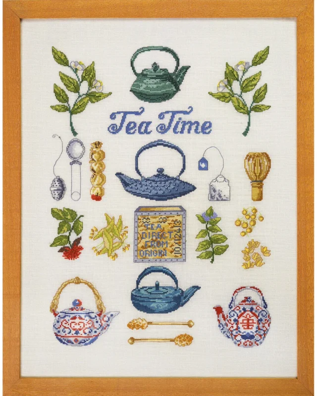 Broderikit Tea time 40 x 52 cm Begränsat erbjudande