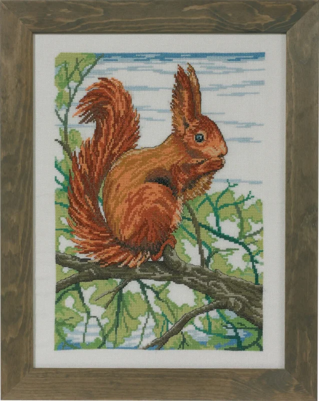 Broderikit Ekorre R 5492 31 x 41 cm Nedsatt pris