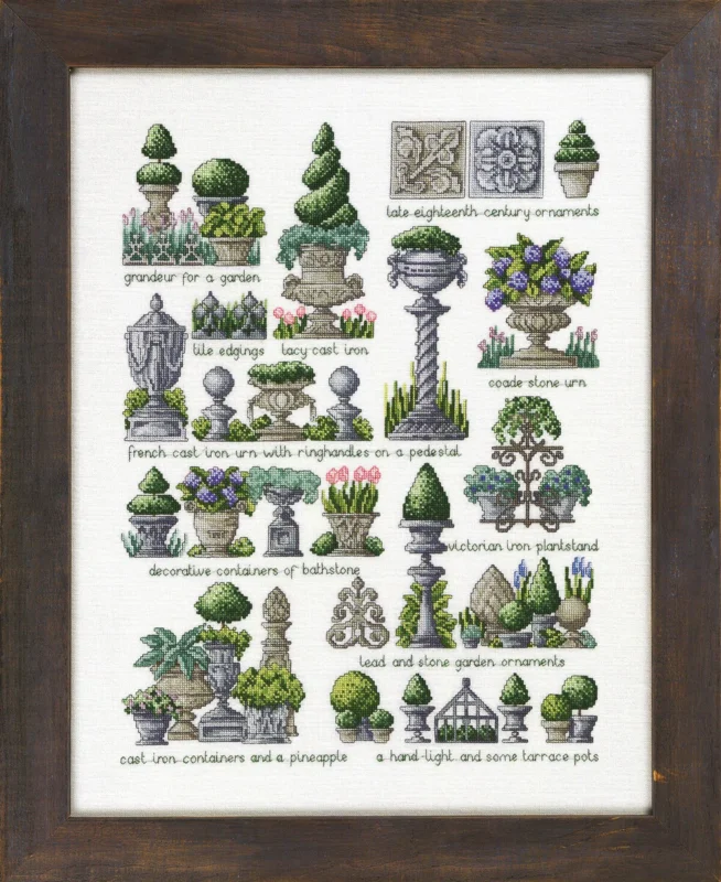 Extra rabatt Broderikit Garden ornaments 41 x 53 cm R5331