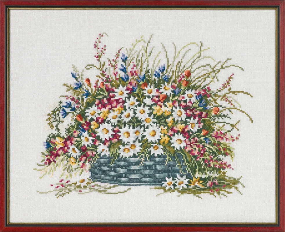 Kampanj Broderisats Sensommarkorg 40 x 32 cm