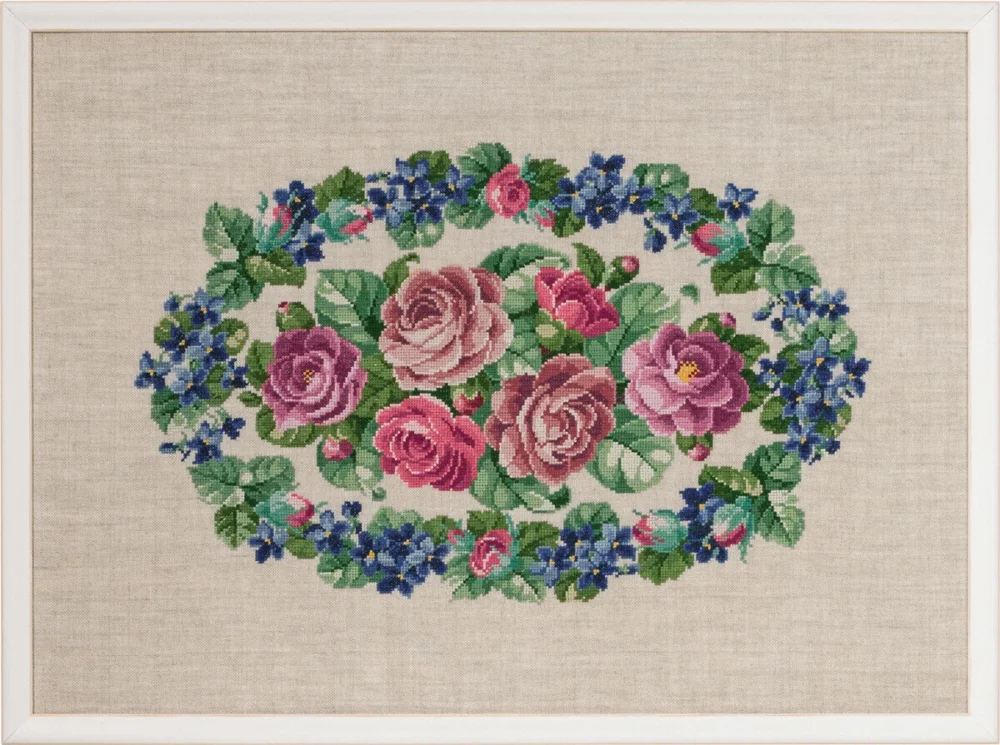 Erbjudande Broderikit Rosor 60 x 44 cm