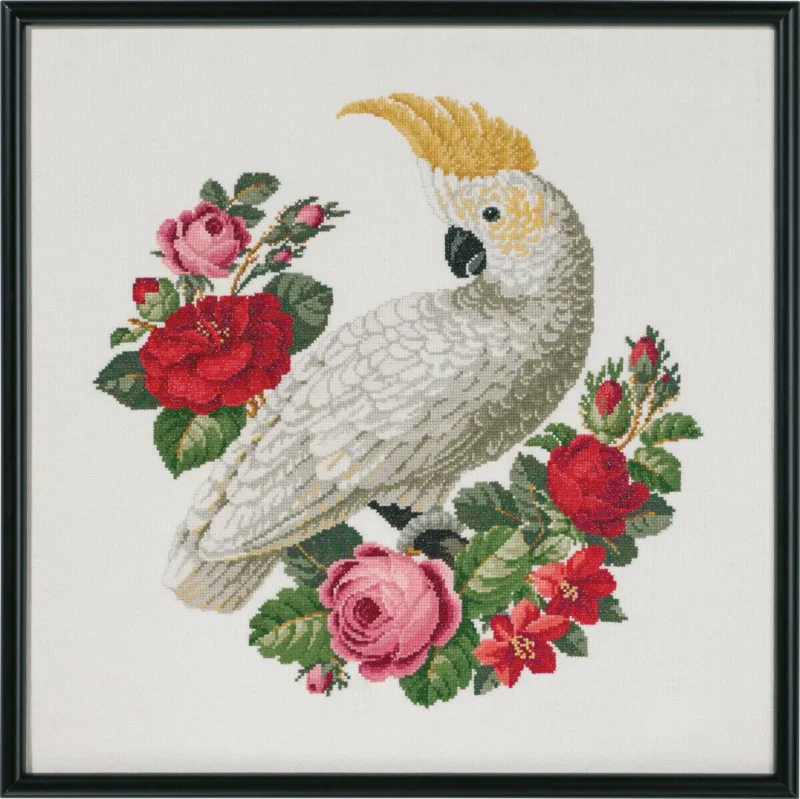 Broderikit Vit Ara 50 x 50 cm Begränsad tid