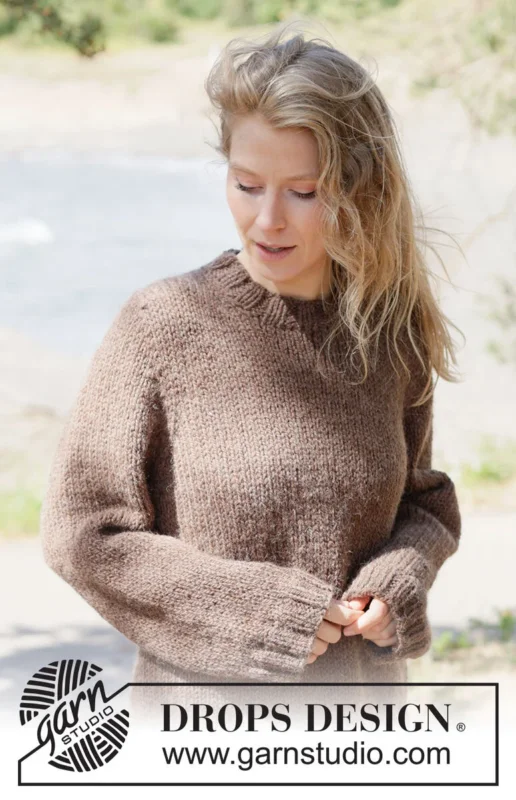 262-28 Earthbound Sweater by DROPS Design Beställ idag