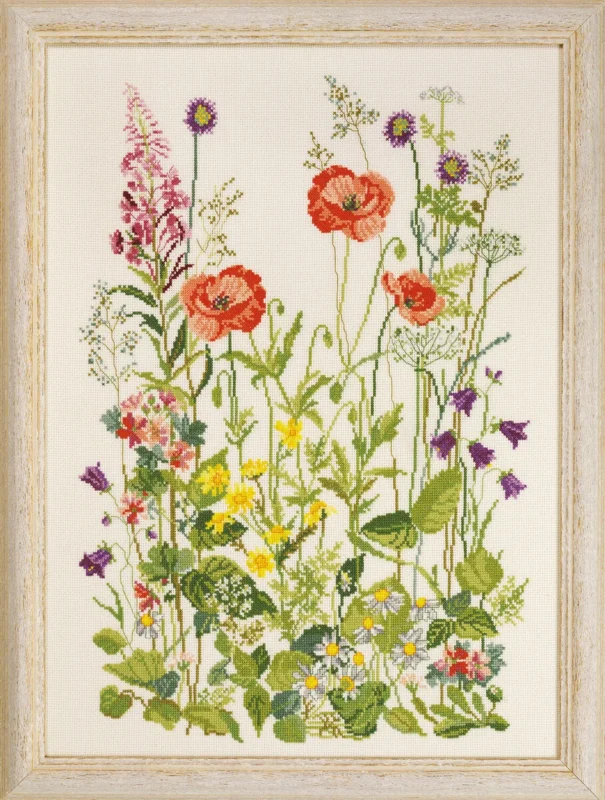 Beställ nu Broderikit Vallmo aida 33 x 45 cm R5409