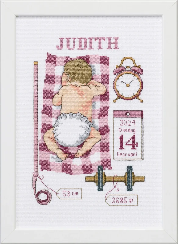 Begränsat antal Broderikit Dopminne Judith 21 x 30 cm