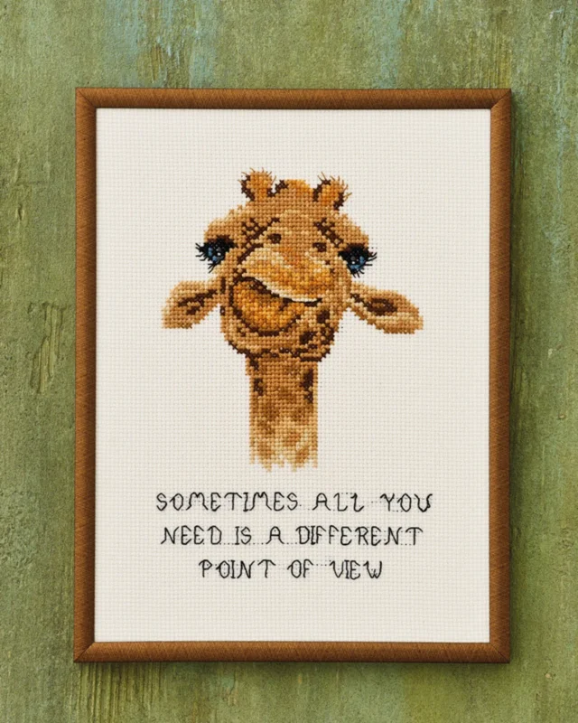 Expressleverans Broderikit Giraff 18 x 24 cm R5703