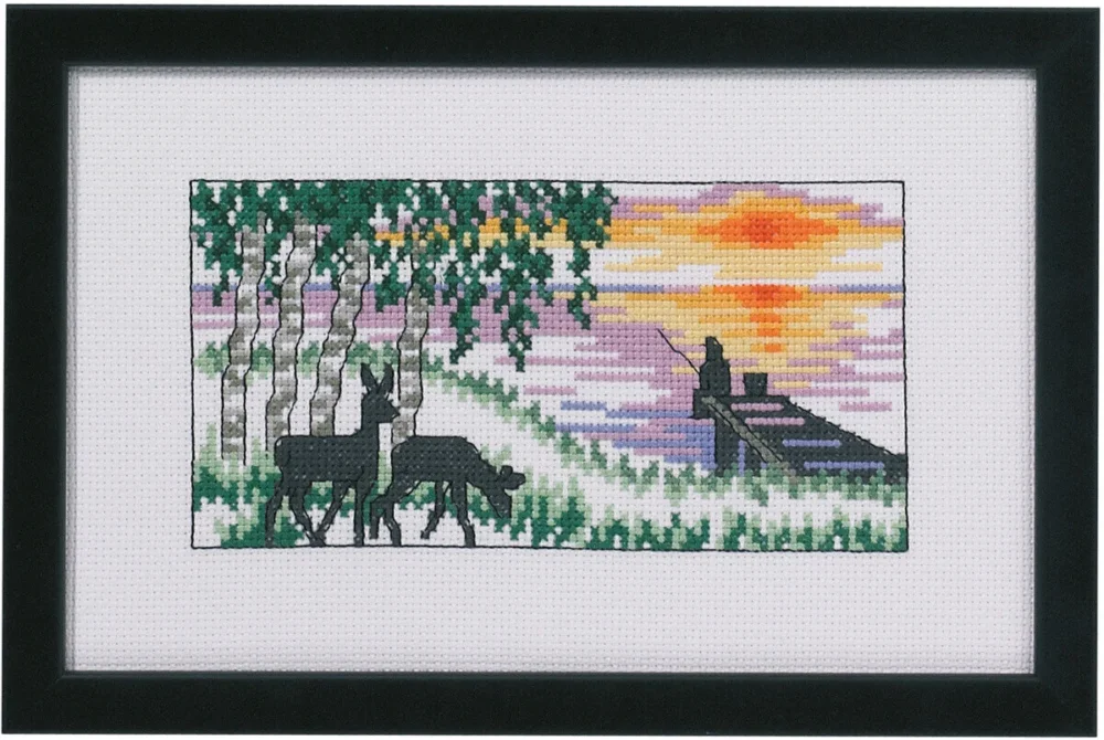 Nedsatt pris Broderikit Rådjur och fiskare R 5320 24 x 15 cm