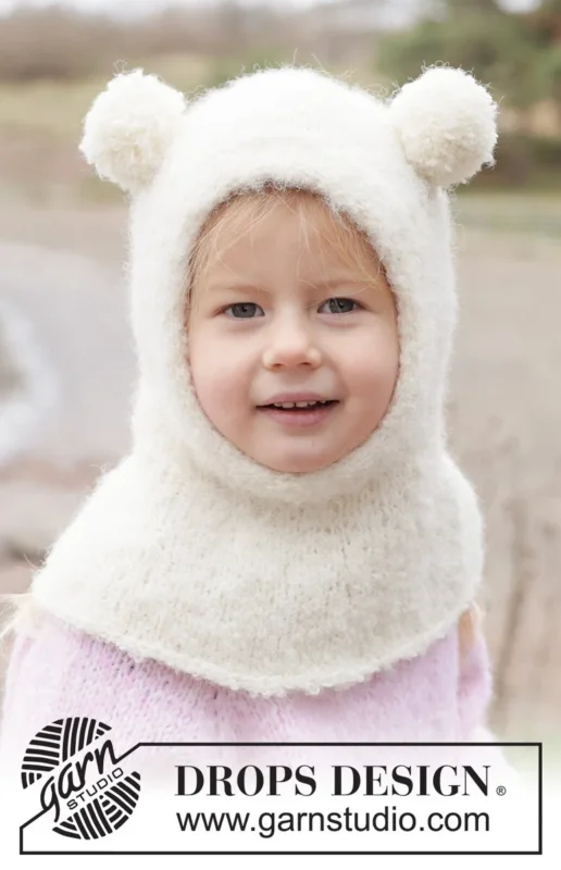 Expressleverans 50-12 Snow Bear Balaclava by DROPS Design