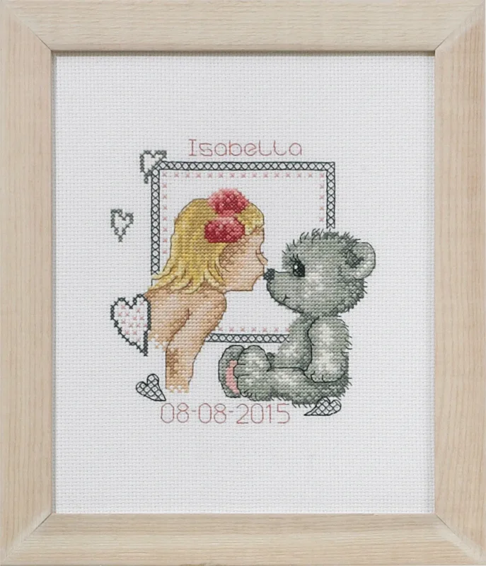 Broderikit Bamsepuss Isabella 19 x 23 cm Erbjudandepris
