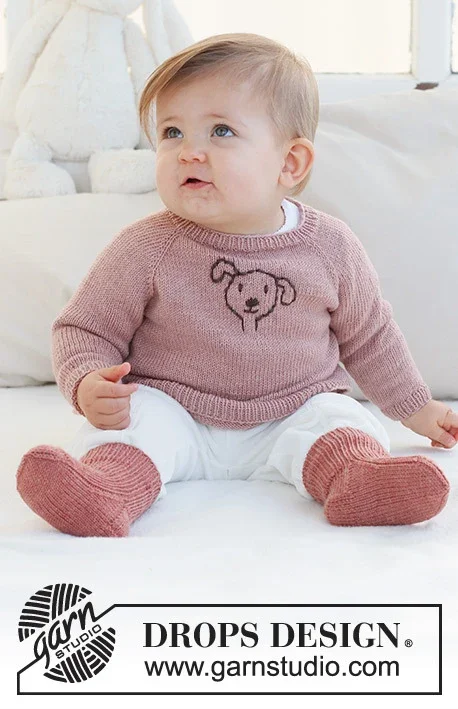 Utförsäljning 42-1 Woof Woof Sweater by DROPS Design