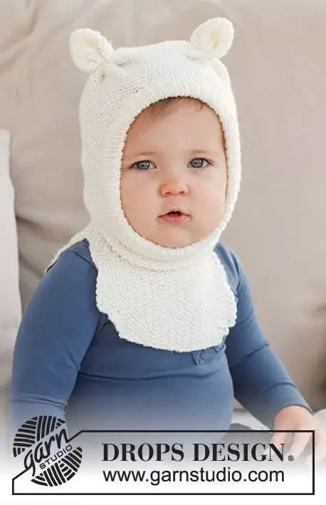 42-21 Sweet Teddy Balaclava by DROPS Design Utförsäljning
