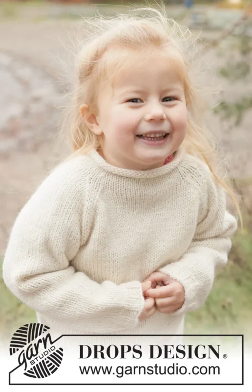 Snabb leverans 50-19 Little Snow Sweater by DROPS Design