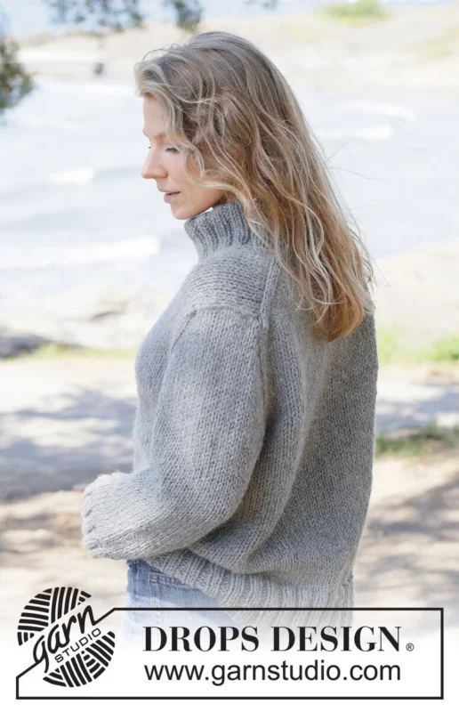 Sista chansen 263-36 Slate Ridge Sweater by DROPS Design