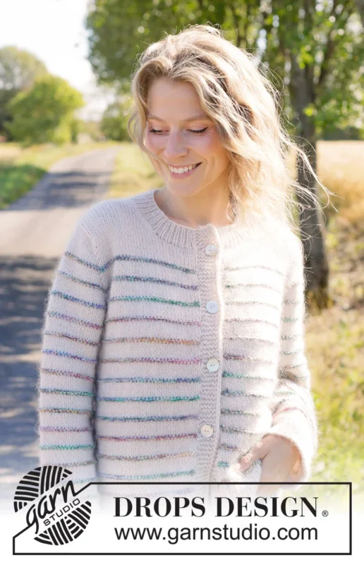266-6 Fairy Lights Cardigan by DROPS Design Nyhet