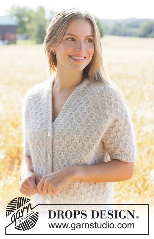 Kundfavorit 268-4 Perfectly Bee Cardigan by DROPS Design