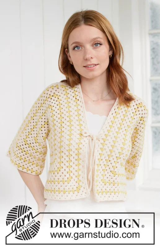 Begränsat antal 268-30 Sunny Labyrinth Cardigan by DROPS Design