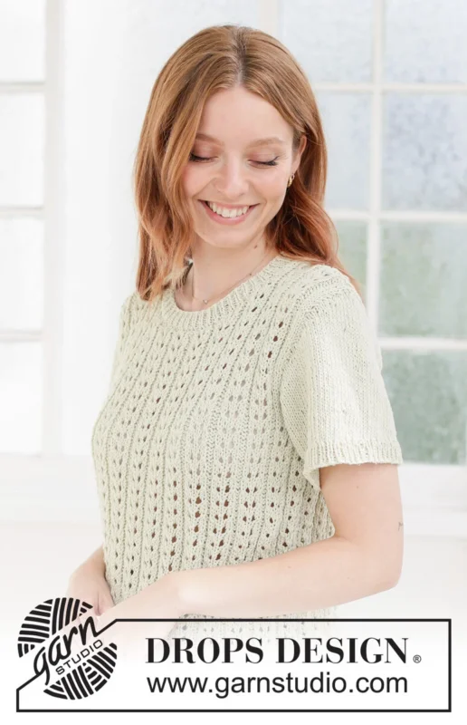 266-26 Sweet Lime Top by DROPS Design Expressleverans