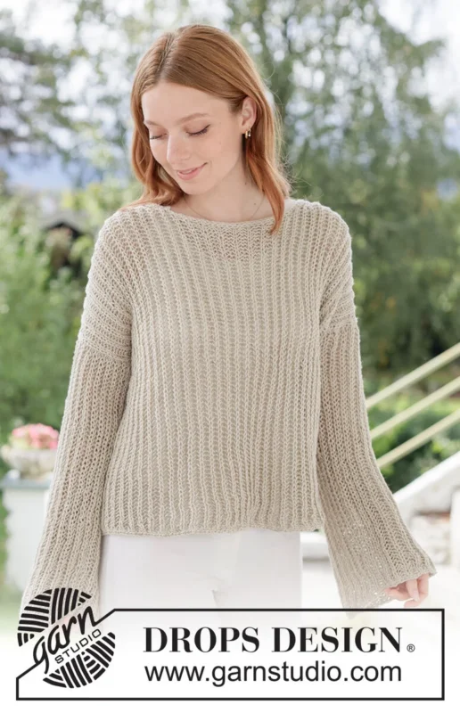 Kampanjpris 268-18 Spell of Summer Sweater by DROPS Design