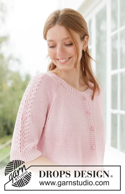 Nyhet 267-16 Elodie Lace Cardigan by DROPS Design