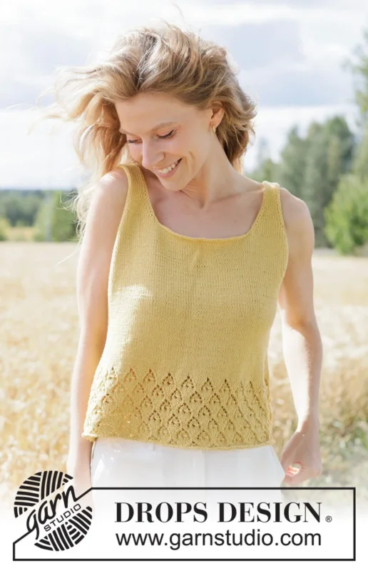 Trygg betalning 268-14 Sunflower Slip Top by DROPS Design