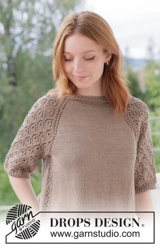 Utförsäljning 268-10 Tea Time Lace Sweater by DROPS Design
