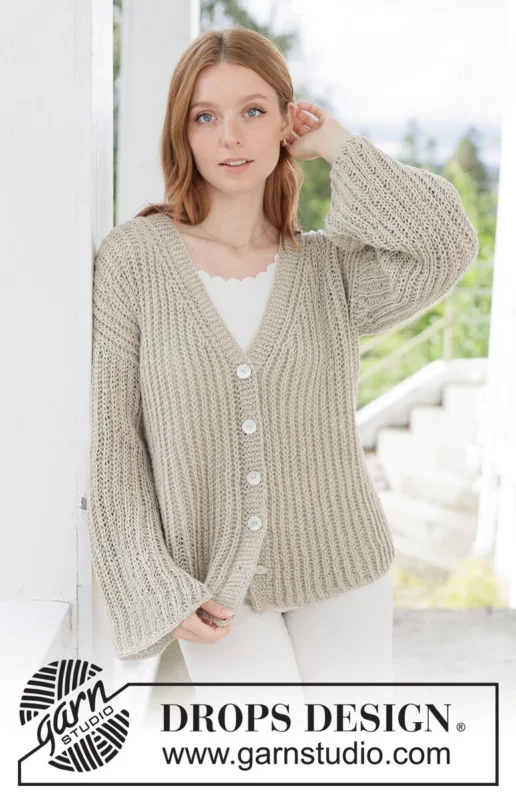 Kampanjpris 268-17 Spell of Summer Cardigan by DROPS Design