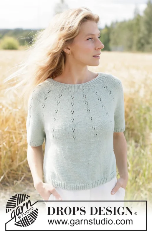 266-33 Mint Halo Sweater by DROPS Design Kampanj