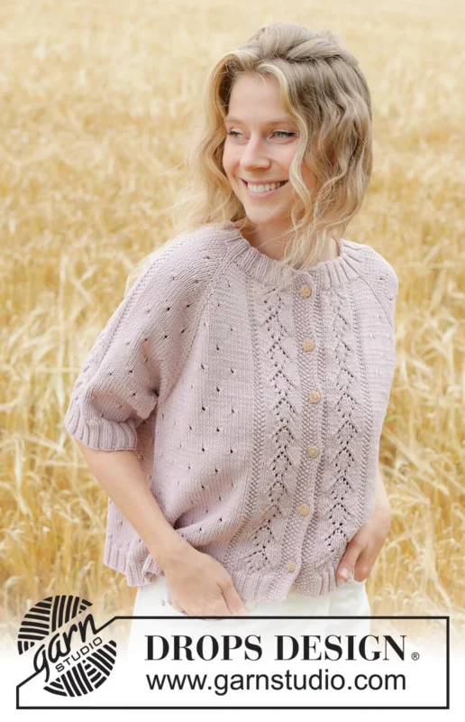 267-20 Rose Blossom Cardi by DROPS Design Outlet