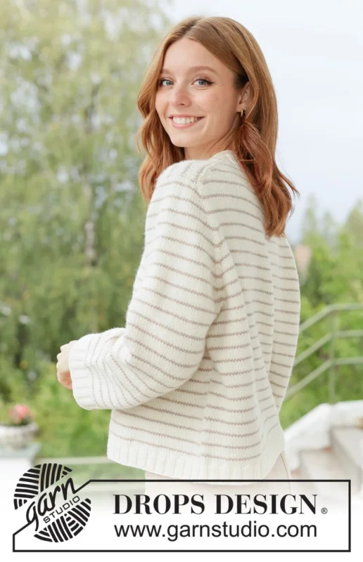 Kampanj 268-28 Caramel Stripes Sweater by DROPS Design