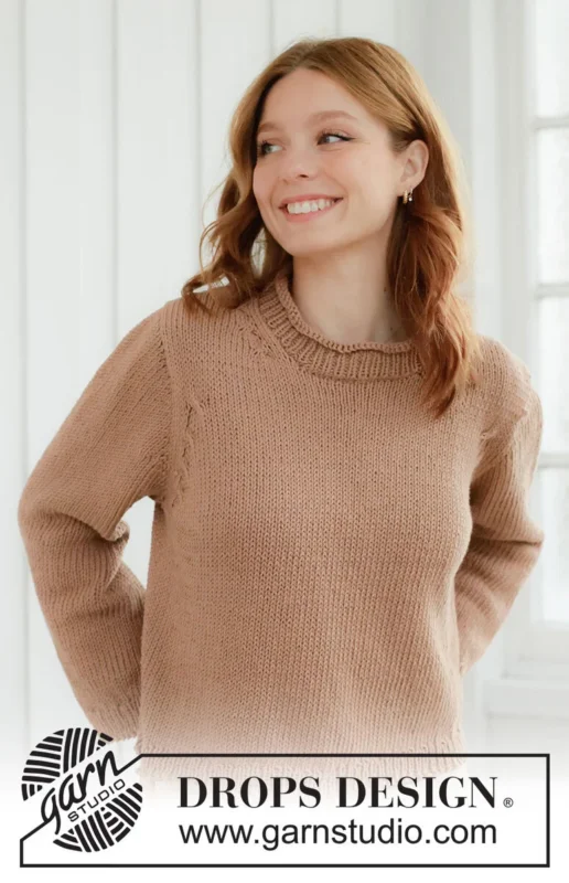 Lågt pris 268-27 Toffee Glow Sweater by DROPS Design