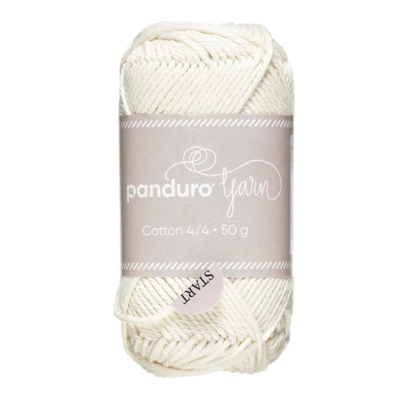 Populärt val Garn Cotton 4/4 50g naturvit