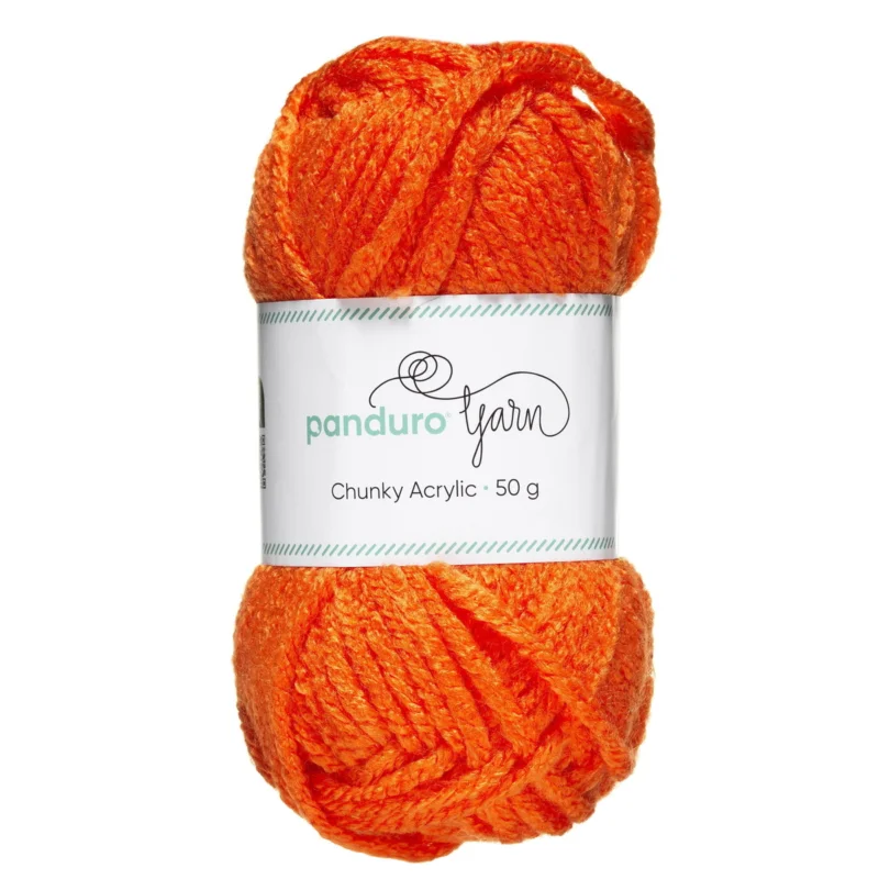 Garn Chunky Acrylic 50g orange Billigare