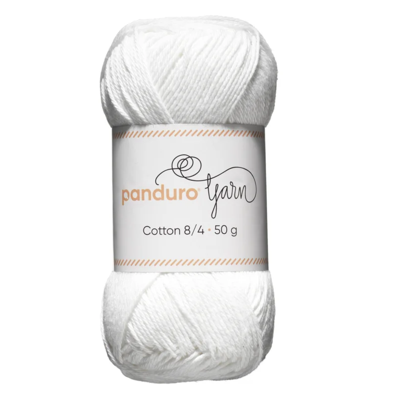 Garn Cotton 8/4 50g vit Endast idag
