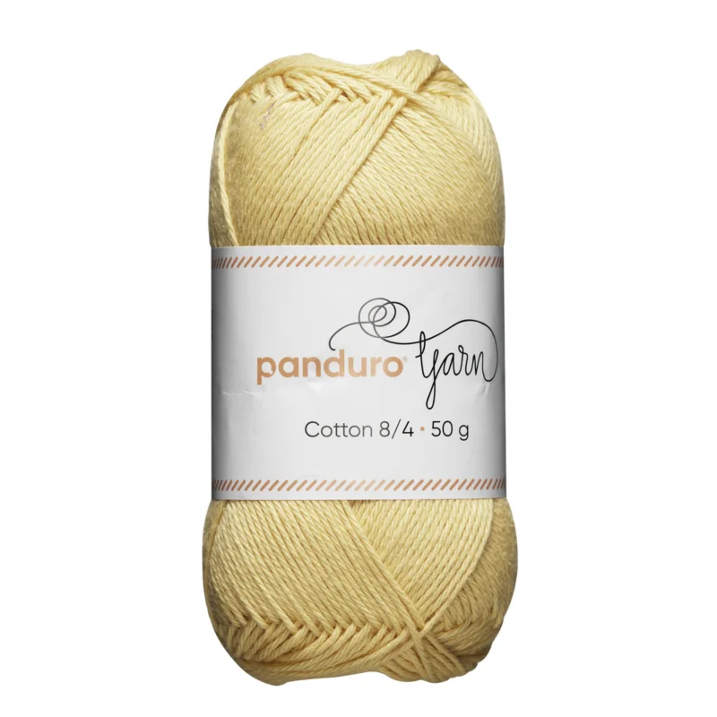Säker betalning Garn Cotton 8/4 50g ljusgul