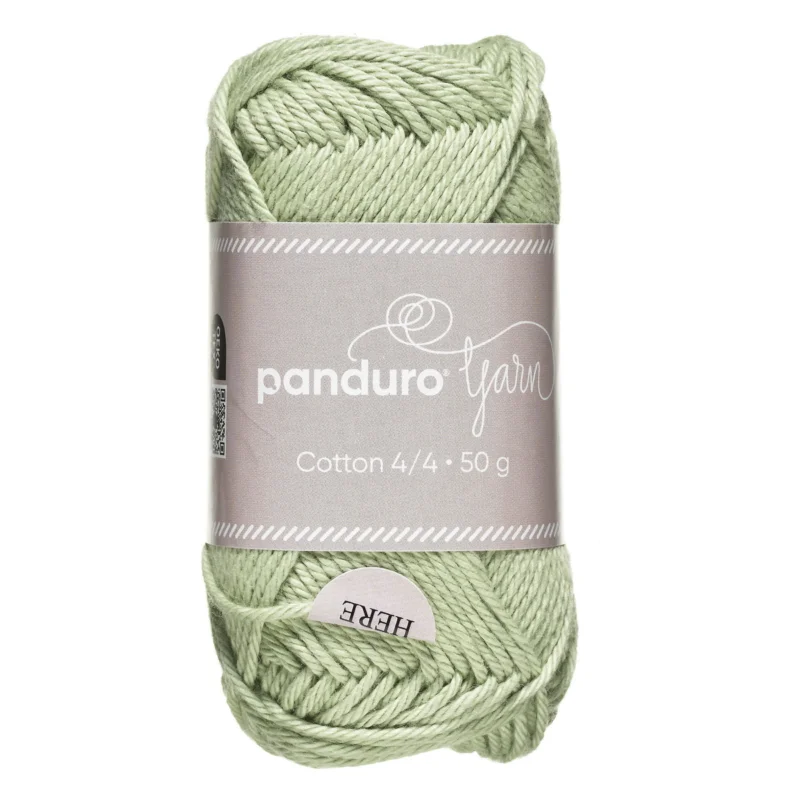 I lager Garn Cotton 4/4 50g dimgrön