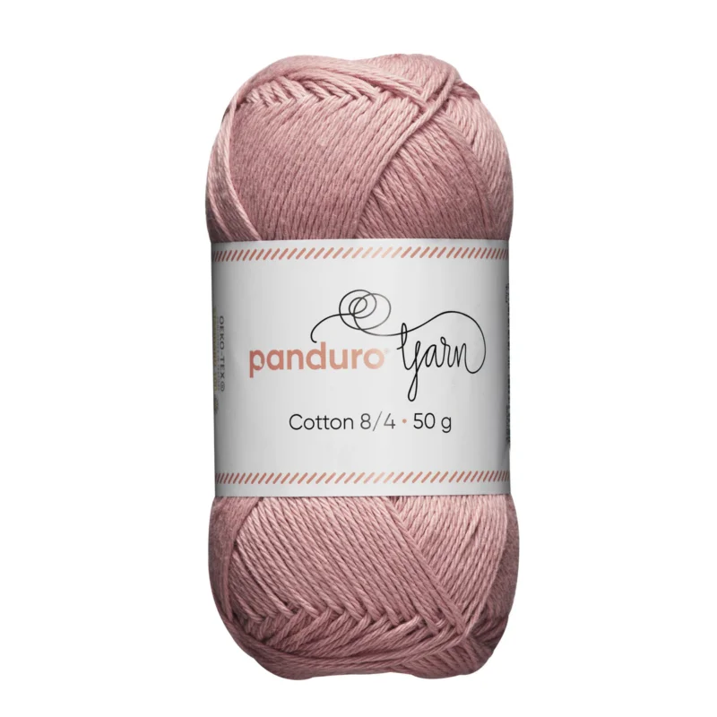 Garn Cotton 8/4 50g puderrosa Sänkt pris