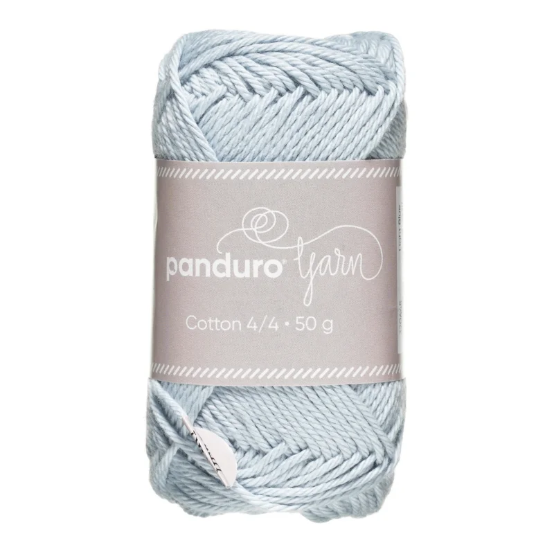 Billig Garn Cotton 4/4 50g ljusblå