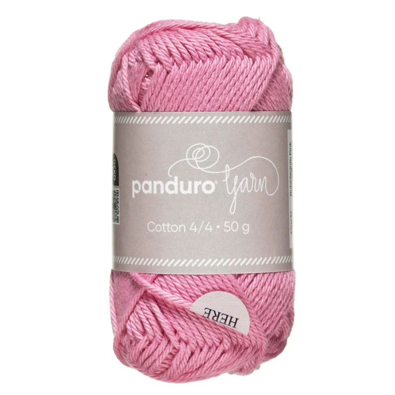 Garn Cotton 4/4 50g rosa Extra rabatt