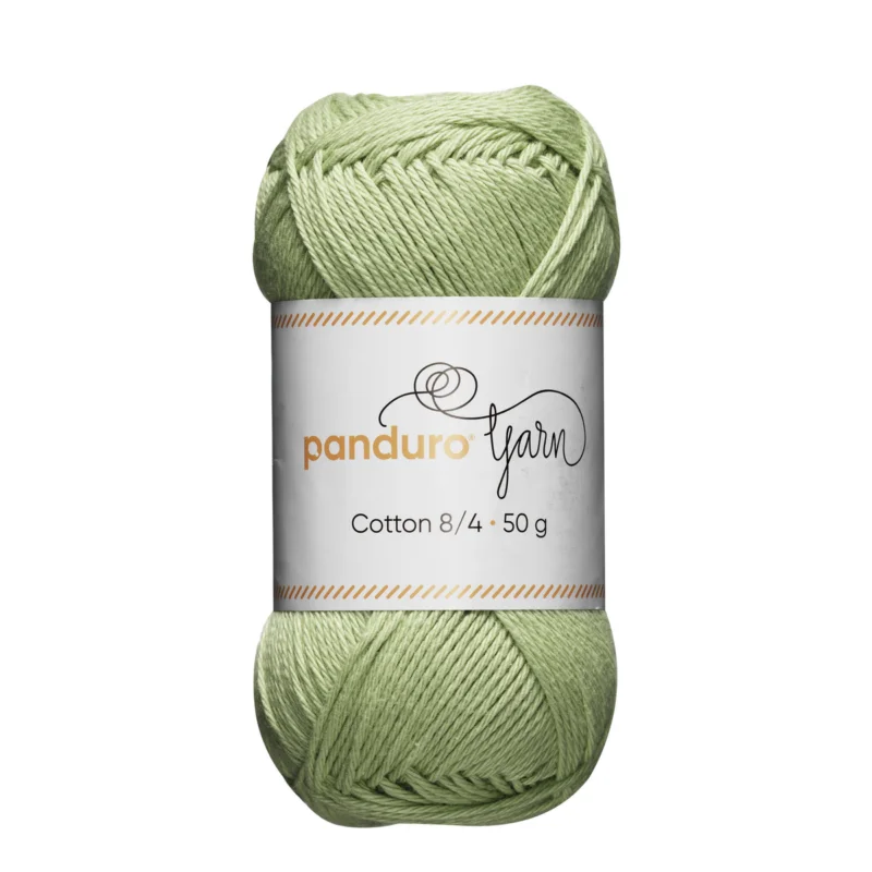 Garn Cotton 8/4 50g pastellgrön Rabatter