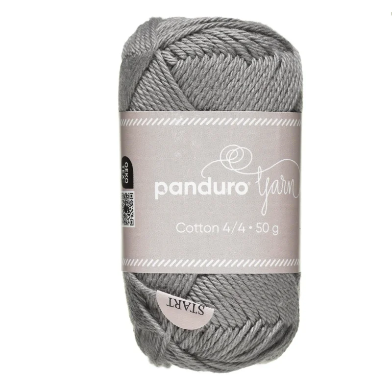 Garn Cotton 4/4 50g grå Begränsat antal