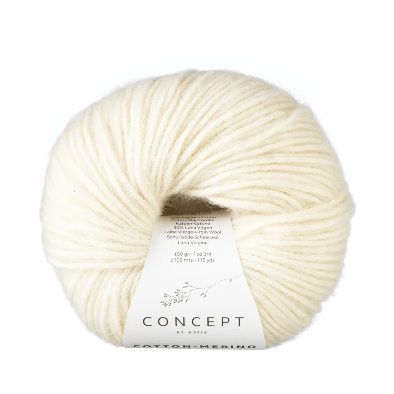 Garn Cotton Merino 50g natur 100 Handla nu