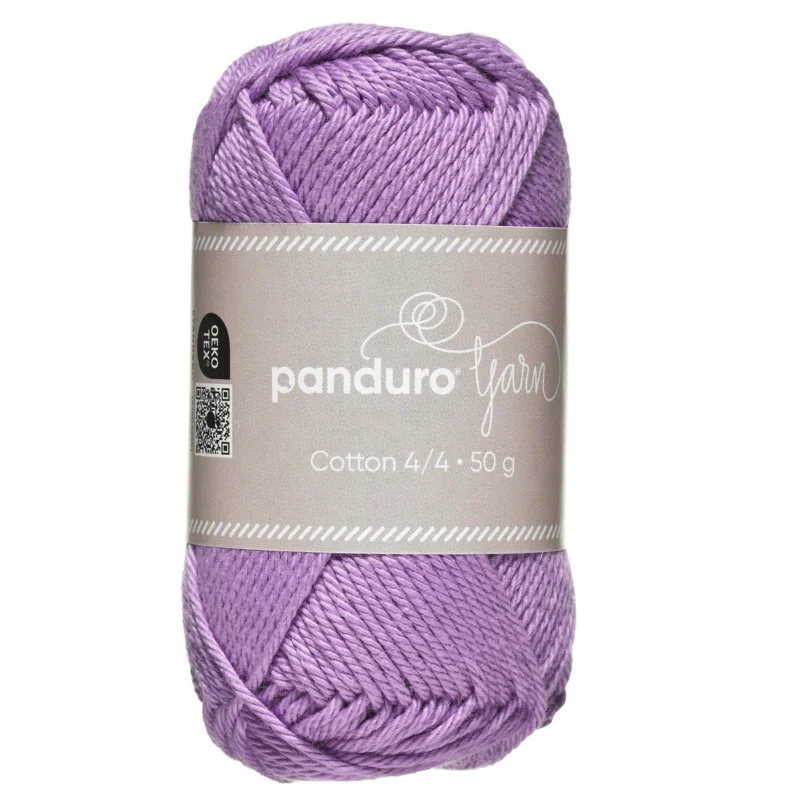 Garn Cotton 4/4 50g ljuslila Sänkt pris