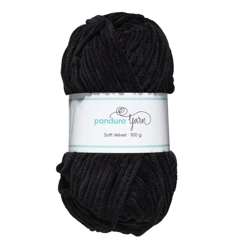 Garn Soft Velvet 100g svart Köp nu