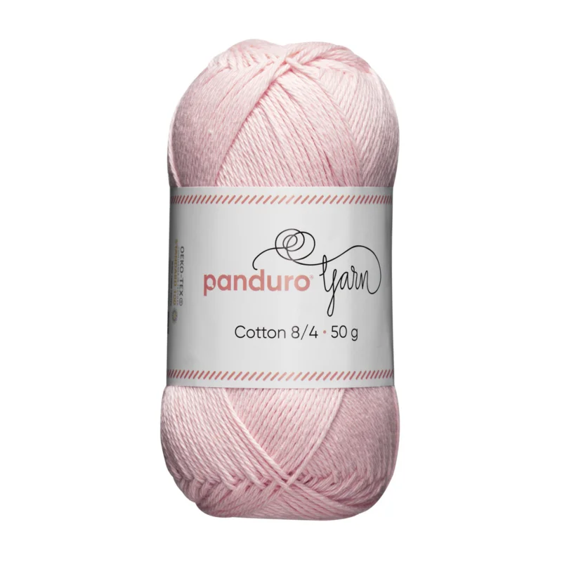Garn Cotton 8/4 50g ljusrosa Populär